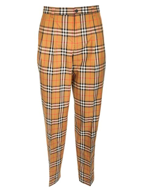 burberry print trousers